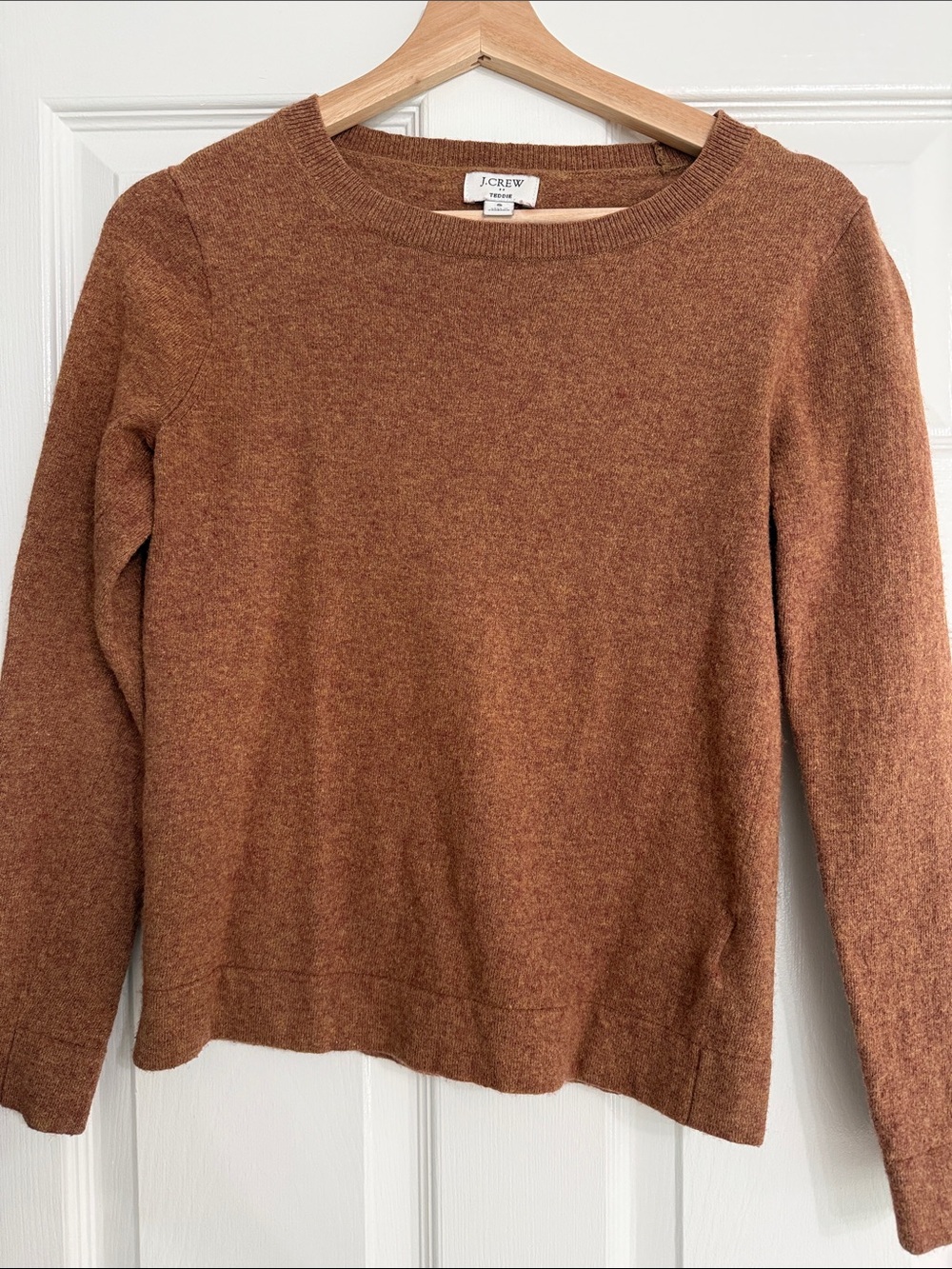 J. Crew Brown Crewneck Cashmere Blend Sweater